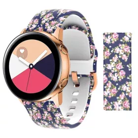   Mybandz 20SKU6140 szilikon óraszíj rosegold csattal /virágmintás / 20mm
