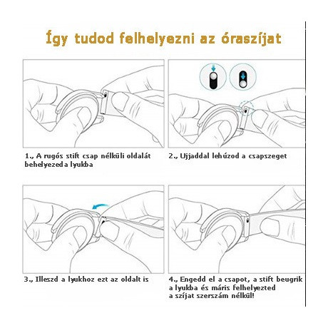 Mybandz 22SKU4107 állítható elasztikus szövet óraszíj /púder-fehér/ 22mm