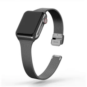   Mybandz APW381581 apple watch csatos milánói fém óraszíj /fekete/ 38/40/41 mm