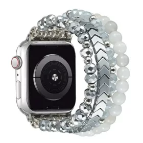   Mybandz 56702 apple watch gyöngyös fém óraszíj-ezüst /40/41 és 42 mm
