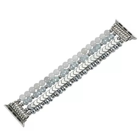 Mybandz 56702 apple watch gyöngyös fém óraszíj-ezüst /40/41 és 42 mm