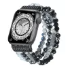 Mybandz 56700 apple watch gyöngyös fém óraszíj-fekete /40/41 és 42 mm