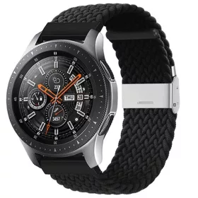   Mybandz 29043 állítható fonott szövet óraszíj / fekete / 20mm