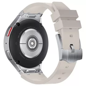   Mybandz 53271 element szilikon óraszíj-samsung galaxy watch 5-6-7/bézs-ezüst/20mm