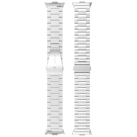 Mybandz 30136 klasszikus fém óraszíj-ezüst(xiaomi smart band 8 pro/xiaomi redmi watch 4)