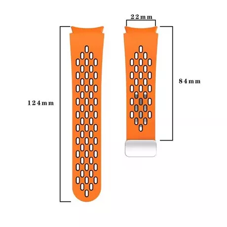 Mybandz 41723 lélegző mágneszáras szilikon óraszíj /narancs-fekete(fekete csat) galaxy watch 5-6-7