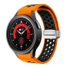 Mybandz 41719 lélegző mágneszáras szilikon óraszíj galaxy watch 5-6-7 /narancs-fekete 20mm