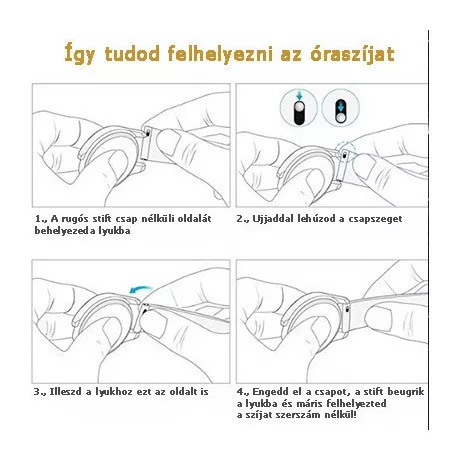 Mybandz 41719 lélegző mágneszáras szilikon óraszíj galaxy watch 5-6-7 /narancs-fekete 20mm