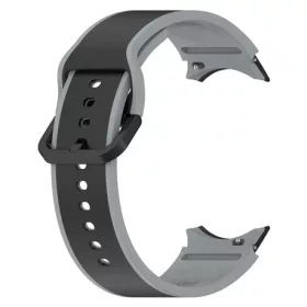   Mybandz 75301 rés-nélküli szilikon óraszíj galaxy watch 5-6-7 /fekete-szürke/ 20mm