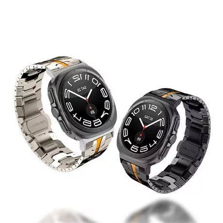 Mybandz 65041 space fém óraszíj-ezüst-narancs/samsung galaxy watch ultra