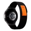 Mybandz 457358 tépőzáras puha szövet óraszíj samsung galaxy watch5-6-7/fekete-narancs/ 20mm