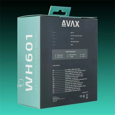 Avax WH601 autós tartó vezeték nélküli töltéssel