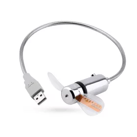 LED Sound USB ventilátor színes LED világítással