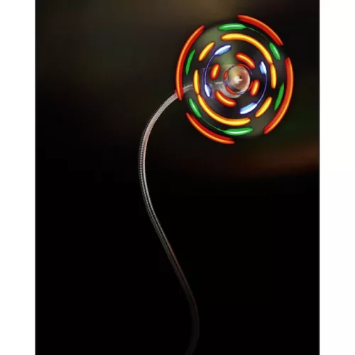 LED Sound USB ventilátor színes LED világítással