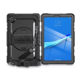   Lenovo Tab M10 Plus 10.3 TB-X606 ütésálló tablet tok 360 fokos védelemmel, 4H   kijelzővédő üveggel - Tech-Protect Solid - fekete (ECO csomagolás)
