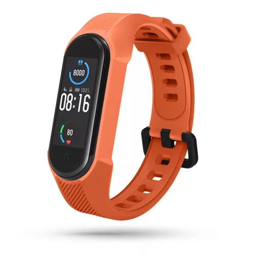 Xiaomi Mi Smart Band 5/Mi Smart Band 6 aktivitásmérőhöz szilikon csuklópánt - Armor - narancs