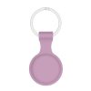 Szilikon védőtok és rögzítő kulcstartó Apple AirTag nyomkövetőhöz - lila (ECO csomagolás)