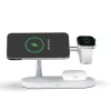 Tech-Protect Qi univerzális vezeték nélküli töltő állomás - 15W - Tech-Protect  A12 3in1 Wireless Charger for Phone + Watch + Earphone - fehér