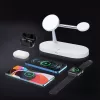 Tech-Protect Qi univerzális vezeték nélküli töltő állomás - 15W - Tech-Protect  A12 3in1 Wireless Charger for Phone + Watch + Earphone - fehér