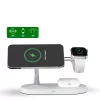 Tech-Protect Qi univerzális vezeték nélküli töltő állomás - 15W - Tech-Protect  A12 3in1 Wireless Charger for Phone + Watch + Earphone - fehér
