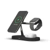 Tech-Protect Qi univerzális vezeték nélküli töltő állomás - 15W - Tech-Protect  A12 3in1 Wireless Charger for Phone + Watch + Earphone - fekete