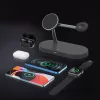 Tech-Protect Qi univerzális vezeték nélküli töltő állomás - 15W - Tech-Protect  A12 3in1 Wireless Charger for Phone + Watch + Earphone - fekete