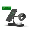 Tech-Protect Qi univerzális vezeték nélküli töltő állomás - 15W - Tech-Protect  A12 3in1 Wireless Charger for Phone + Watch + Earphone - fekete