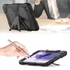 Samsung T220/T225 Galaxy Tab A7 Lite 8.7 ütésálló tablet tok 360 fokos          védelemmel, kijelzővédő üveggel - Tech-Protect Survive - fekete (ECO csomagolás)
