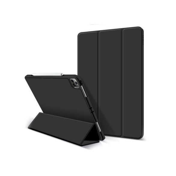 Apple iPad Pro 12.9 (2021) tablet tok (Smart Case) on/off funkcióval, Apple     Pencil tartóval - Tech-Protect - fekete (ECO csomagolás)
