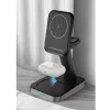 Tech-Protect Qi univerzális vezeték nélküli töltő állomás - 15W - Tech-Protect  W68 3in1 Wireless Charger for Phone + Watch + Earphone - fekete
