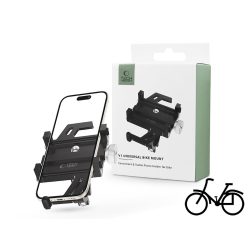   Tech-Protect univerzális kerékpárra / motorkerékpárra szerelhető fém telefontartó - Tech-Protect V1 Universal Bike Mount - fekete