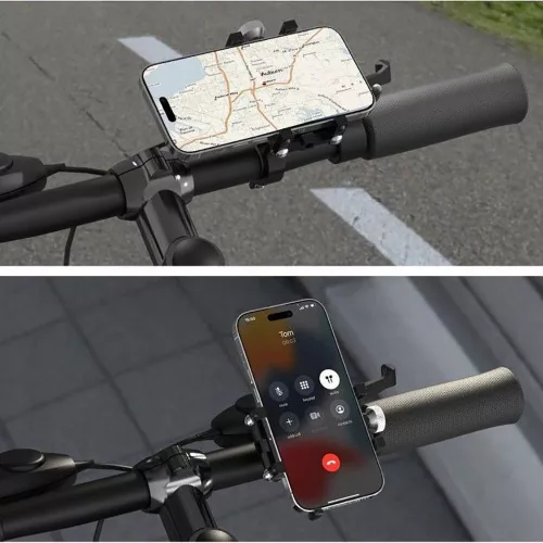 Tech-Protect univerzális kerékpárra / motorkerékpárra szerelhető fém telefontartó - Tech-Protect V1 Universal Bike Mount - fekete
