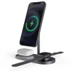 Tech-Protect Qi univerzális vezeték nélküli töltő állomás - 18W - Tech-Protect  A22 3in1 Wireless Charger for Phone + Watch + Earphone - szürke
