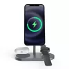 Tech-Protect Qi univerzális vezeték nélküli töltő állomás - 18W - Tech-Protect  A22 3in1 Wireless Charger for Phone + Watch + Earphone - szürke