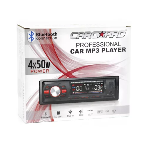 Carguard MP3 lejátszó Bluetooth-szal, FM tunerrel és SD / USB olvasóval (39701)