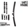 Carguard Ablaktörlő 14"/35 cm - 10 db adapterrel (55734N)