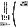 Carguard Ablaktörlő 16"/40 cm - 10 db adapterrel (55736N)