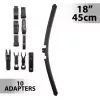 Carguard Ablaktörlő 18"/45 cm - 10 db adapterrel (55738N)