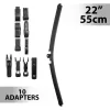 Carguard Ablaktörlő 22"/55 cm - 10 db adapterrel (55742N)