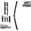 Carguard Ablaktörlő 24"/60 cm - 10 db adapterrel (55744N)