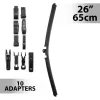 Carguard Ablaktörlő 26"/65 cm - 10 db adapterrel (55746N)