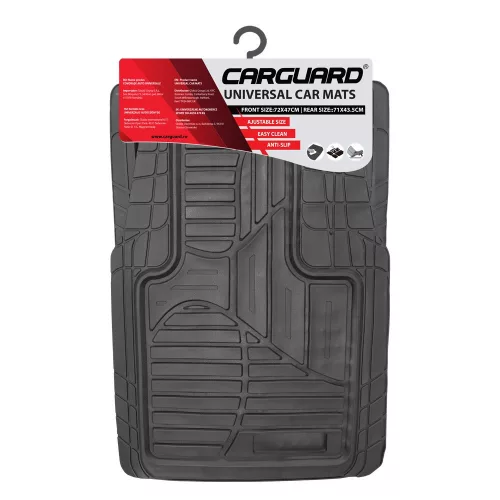 Carguard Univerzális autós gumiszőnyeg szett - 72 x 47 cm, 71 x 43,5 cm - PVC - fekete (55835B)
