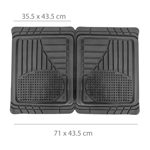 Carguard Univerzális autós gumiszőnyeg szett - 72 x 47 cm, 71 x 43,5 cm - PVC - fekete (55835B)