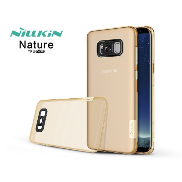 Samsung G955F Galaxy S8 Plus szilikon hátlap - Nillkin Nature - aranybarna