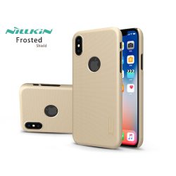   Apple iPhone X hátlap képernyővédő fóliával - Nillkin Frosted Shield Logo -     arany