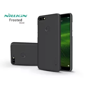   Huawei Y7 (2018)/Huawei Y7 Prime (2018)/Honor 7C hátlap képernyővédő fóliával - Nillkin Frosted Shield - fekete