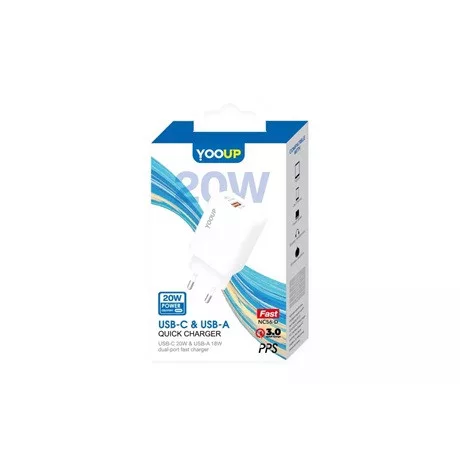 Yooup NC56-D hálózati töltő pd 20w dupla usb-a usb-c