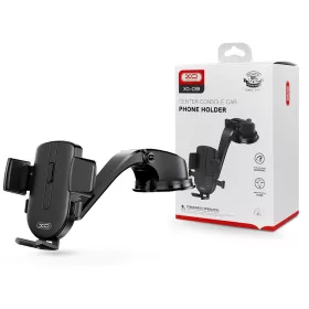   XO univerzális műszerfalra/szélvédőre helyezhető autós tartó 4-7'' méretű készülékhez - XO C89 Center Console Car Holder - fekete