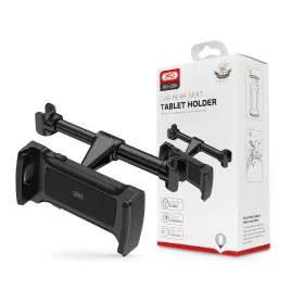   XO univerzális fejtámlára szerelhető telefon/tablet autós tartó 4,7 - 12,9,     méretű készülékekhez - XO C93 Car Rear Seat Tablet Holder - fekete