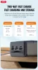 XO univerzális hordozható, asztali akkumulátor töltő - 50.000 mAh - XO PR158 Power Bank - 3xUSB + microUSB + Type-C + Lightning - QC 22.5W TYP-C - PD 20W AFC FCP - fekete